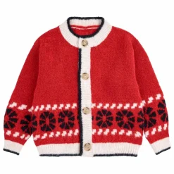 Gilet Jacquard Laine | Rouge