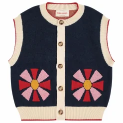 Gilet Kaleidoscope Coton Bio | Bleu marine