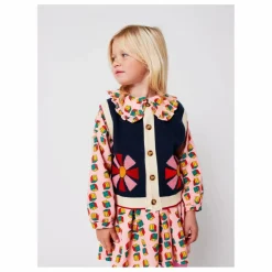 Gilet Kaleidoscope Coton Bio | Bleu marine