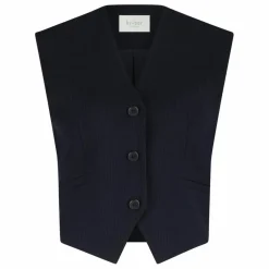 Gilet Lynn Rayé | Bleu foncé
