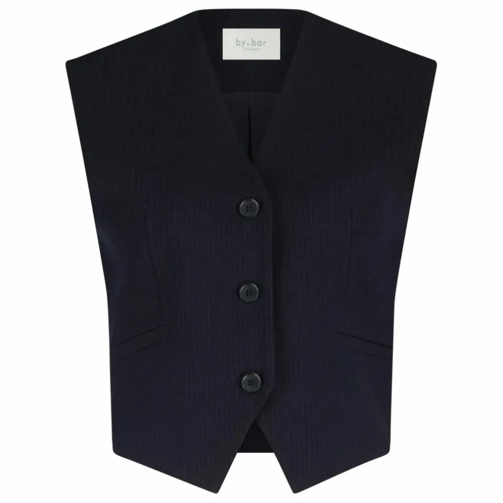 Gilet Lynn Rayé | Bleu foncé