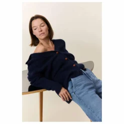 Gilet Marloup Core Super Kid Mohair | Bleu marine