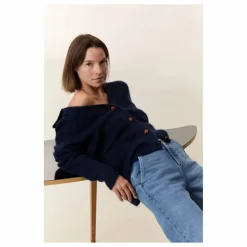 Gilet Marloup Core Super Kid Mohair | Bleu marine