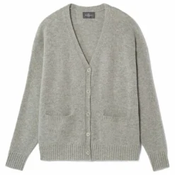 Gilet Oversize Cachemire | Gris argent
