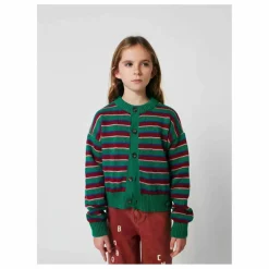 Gilet Rayé Coton Bio | Vert