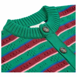 Gilet Rayé Coton Bio | Vert