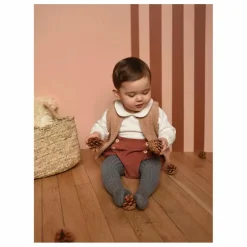 Gilet Sans Manches Agathe Façon Fourrure Bébé | Marron