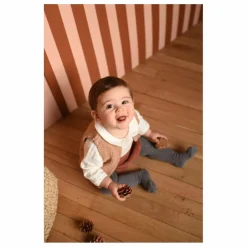 Gilet Sans Manches Agathe Façon Fourrure Bébé | Marron