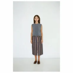 Gilet Sans Manches Boutonné Laine Mérinos | Gris chiné foncé