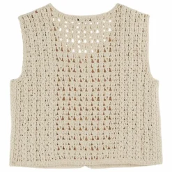Gilet Sans Manches Crochet | Ecru