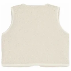 Gilet Sans Manches Fleuri | Ecru