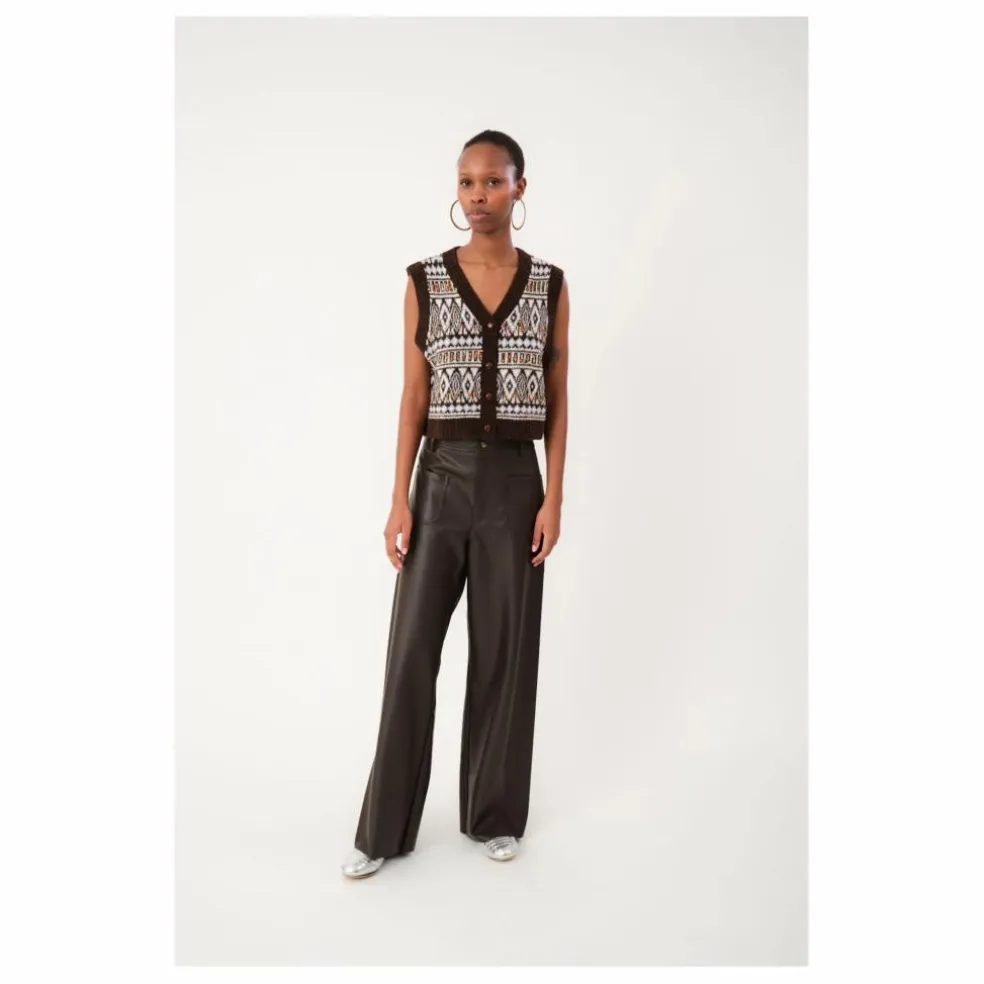 Gilet Sans Manches Francesca | Marron