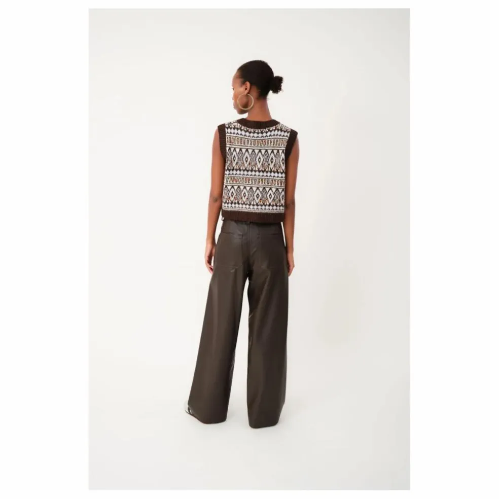 Gilet Sans Manches Francesca | Marron