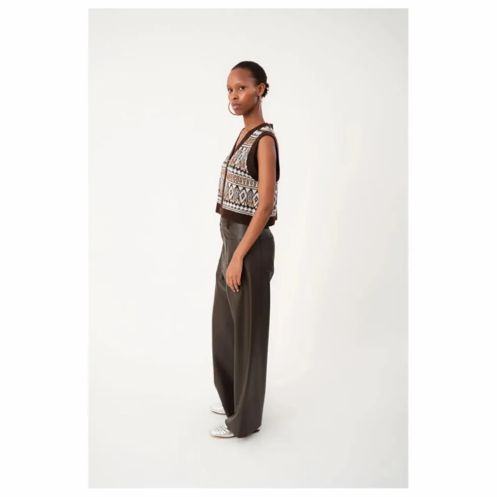 Gilet Sans Manches Francesca | Marron