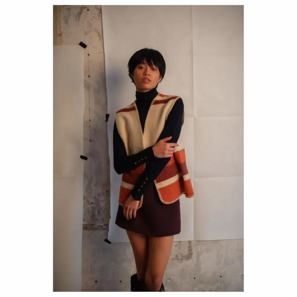 Gilet Sans Manches Hopis Laine Recyclée | Beige