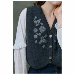 Gilet Sans Manches Ibinka Laine - Collection Femme | Charbon