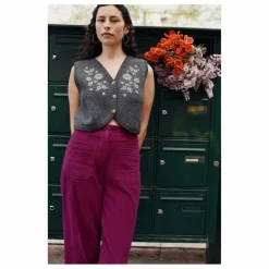 Gilet Sans Manches Ibinka Laine - Collection Femme | Charbon