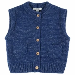 Gilet Sans Manches Laine | Bleu