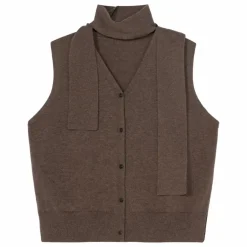 Gilet Sans Manches Laine Mérinos Extra Fine | Taupe