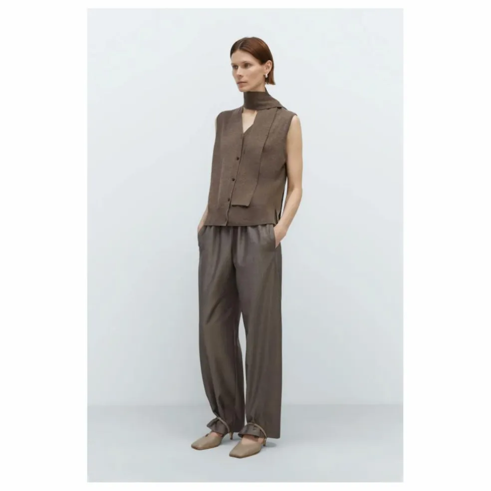 Gilet Sans Manches Laine Mérinos Extra Fine | Taupe