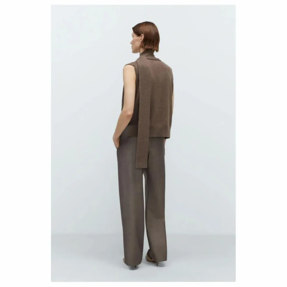 Gilet Sans Manches Laine Mérinos Extra Fine | Taupe