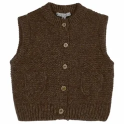 Gilet Sans Manches Laine | Marron