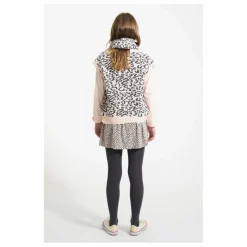Gilet Sans Manches Léopard Laine | Rose pâle