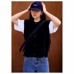 Gilet Sans Manches Margaux Laine Mérinos et Cachemire | Bleu marine
