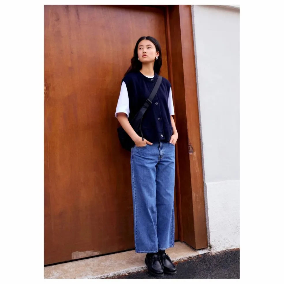 Gilet Sans Manches Margaux Laine Mérinos et Cachemire | Bleu marine