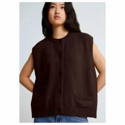 Gilet Sans Manches Margaux Laine Mérinos et Cachemire | Chocolat