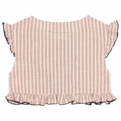 Gilet Sans Manches Rayures | Rose pâle