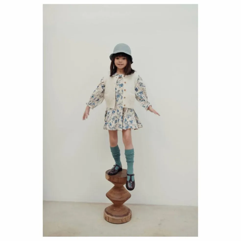 Gilet Sans Manches Uni Laine | Ecru