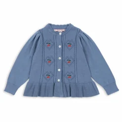 Gilet Soleil Coton Bio | Bleu