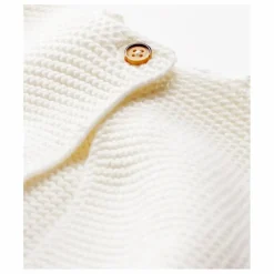 Gilet Tricot Point Mousse Fabalero Coton Bio | Blanc