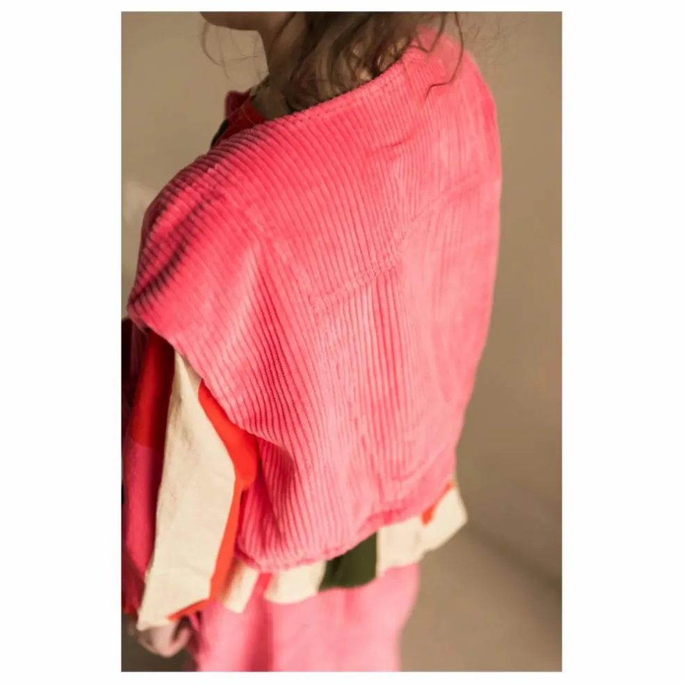Gilet Velours Côtelé Lot Coton Bio | Rose