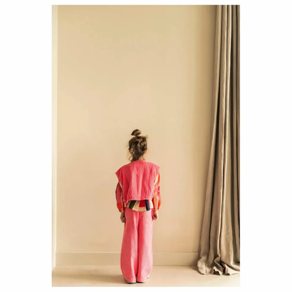 Gilet Velours Côtelé Lot Coton Bio | Rose