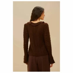 Gilet Volants Tricots | Marron