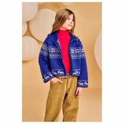 Gilet Zippé Bo Laine | Bleu