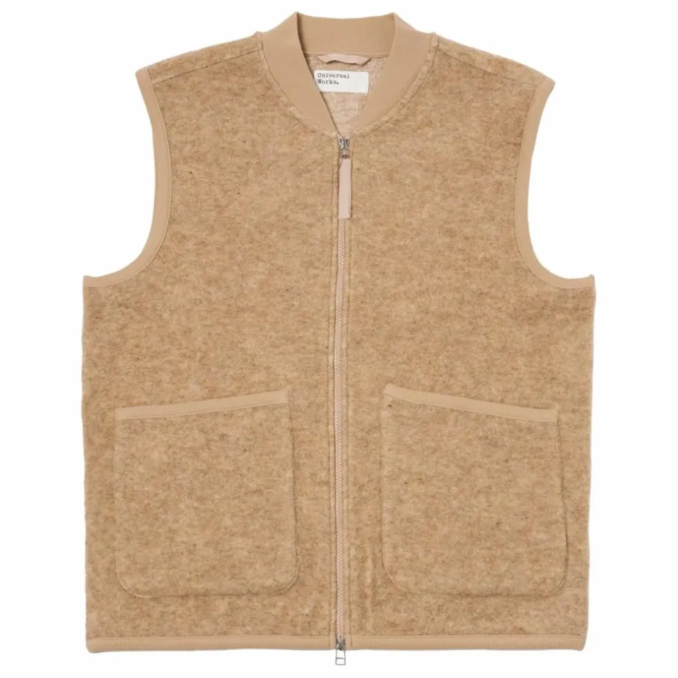 Gilet Zippé Sans Manches | Marron