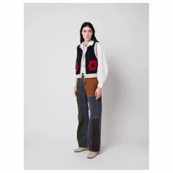 Gilets Sans Manches Flower - Collection Femme | Bleu marine