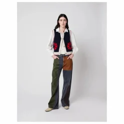 Gilets Sans Manches Flower - Collection Femme | Bleu marine