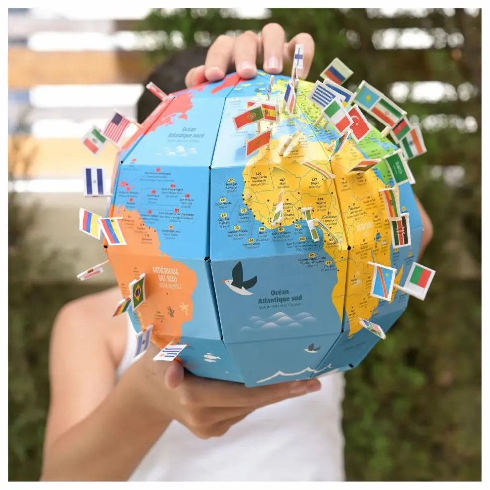 Globe à construire Drapeaux