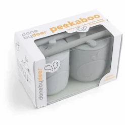Gobelet et paille Wally - Set de 2 | Gris