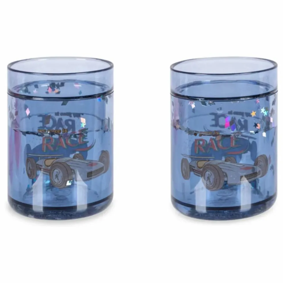 Gobelet glitter Race - Set de 2 | Bleu