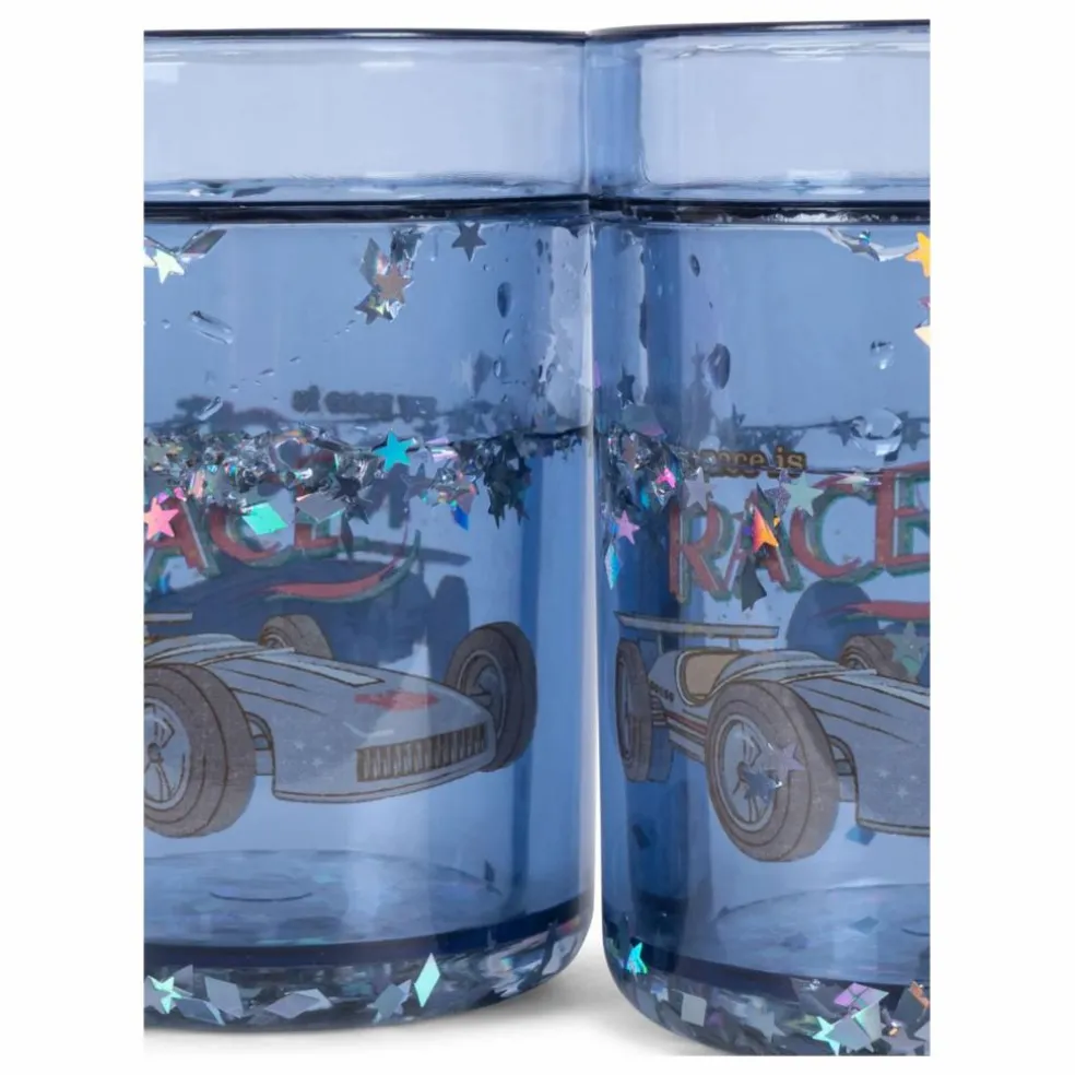 Gobelet glitter Race - Set de 2 | Bleu