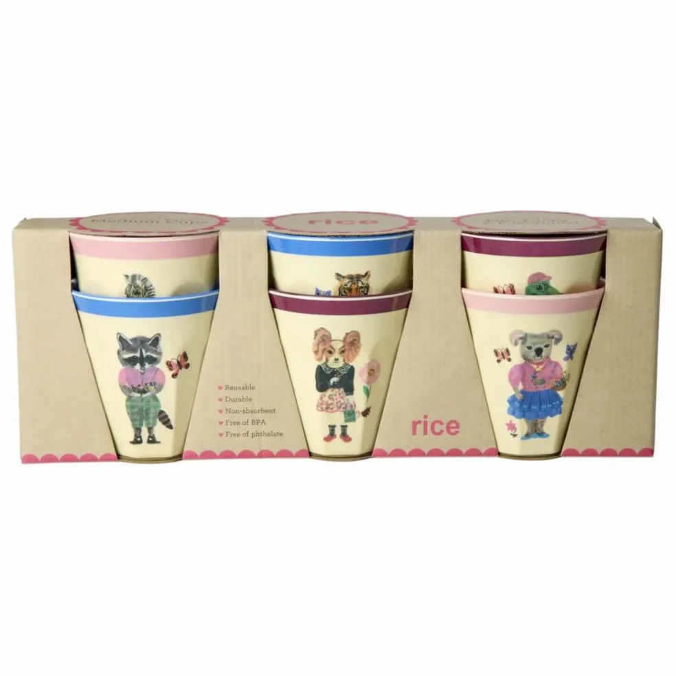 Gobelets - Set de 6 - Rice x Nathalie Lété | Crème