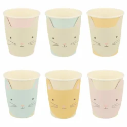 Gobelets Chat pastel - Set de 8