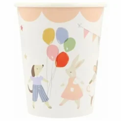 Gobelets d'anniversaire Animal Friends - Set de 8