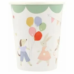 Gobelets d'anniversaire Animal Friends - Set de 8
