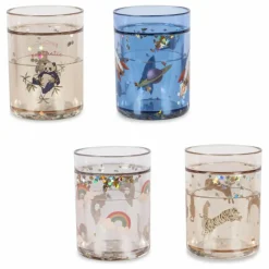 Gobelets glitter - Set de 4 | Bleu